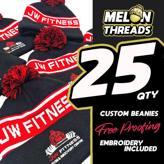 25 CUSTOM KNIT BEANIE